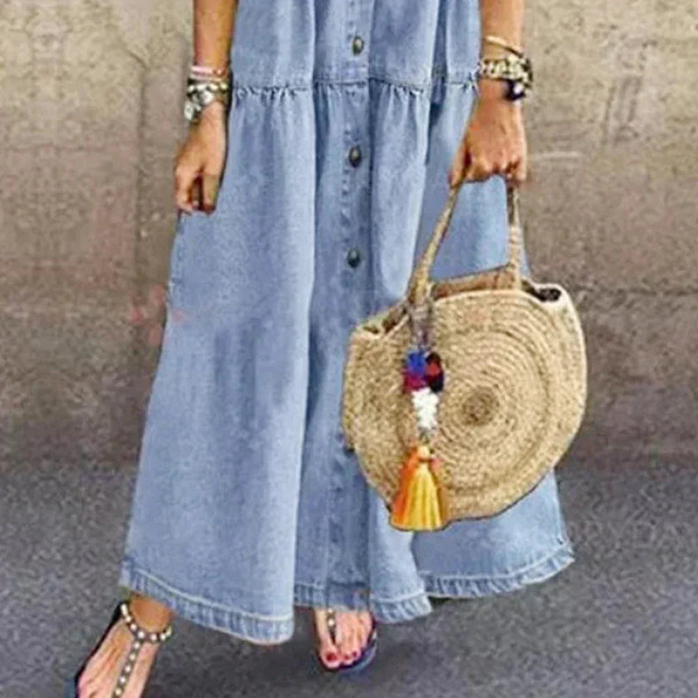 Vibeke | Robe en Denim Doux