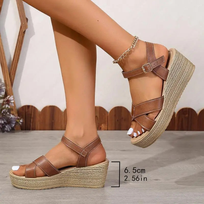 Daphnie™ - Sandales à Talons Wedge Élégantes