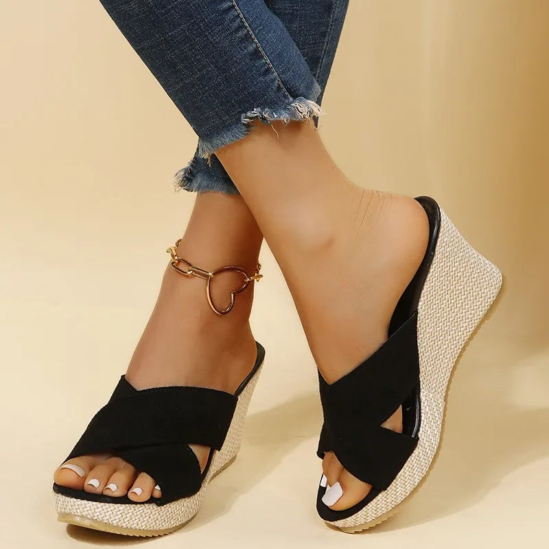 Jewel Sandales à Talons Wedge Chic