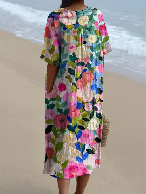 Luna - Robe d'été florale colorée