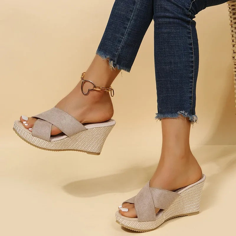 Jewel Sandales à Talons Wedge Chic