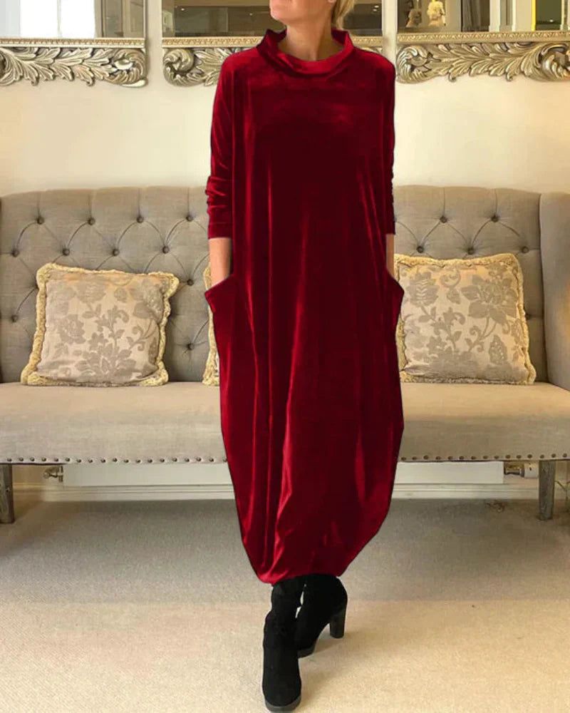 Eliza | Robe en Velours Détendue