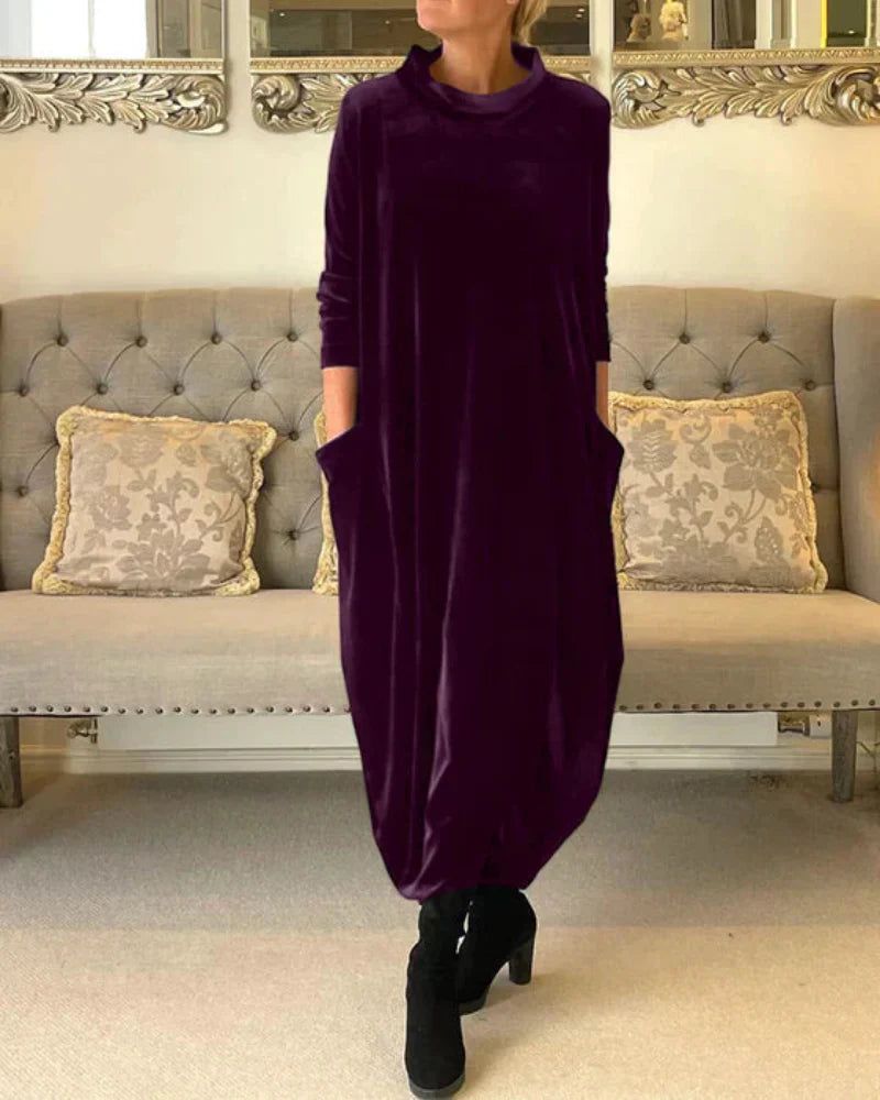 Eliza | Robe en Velours Détendue
