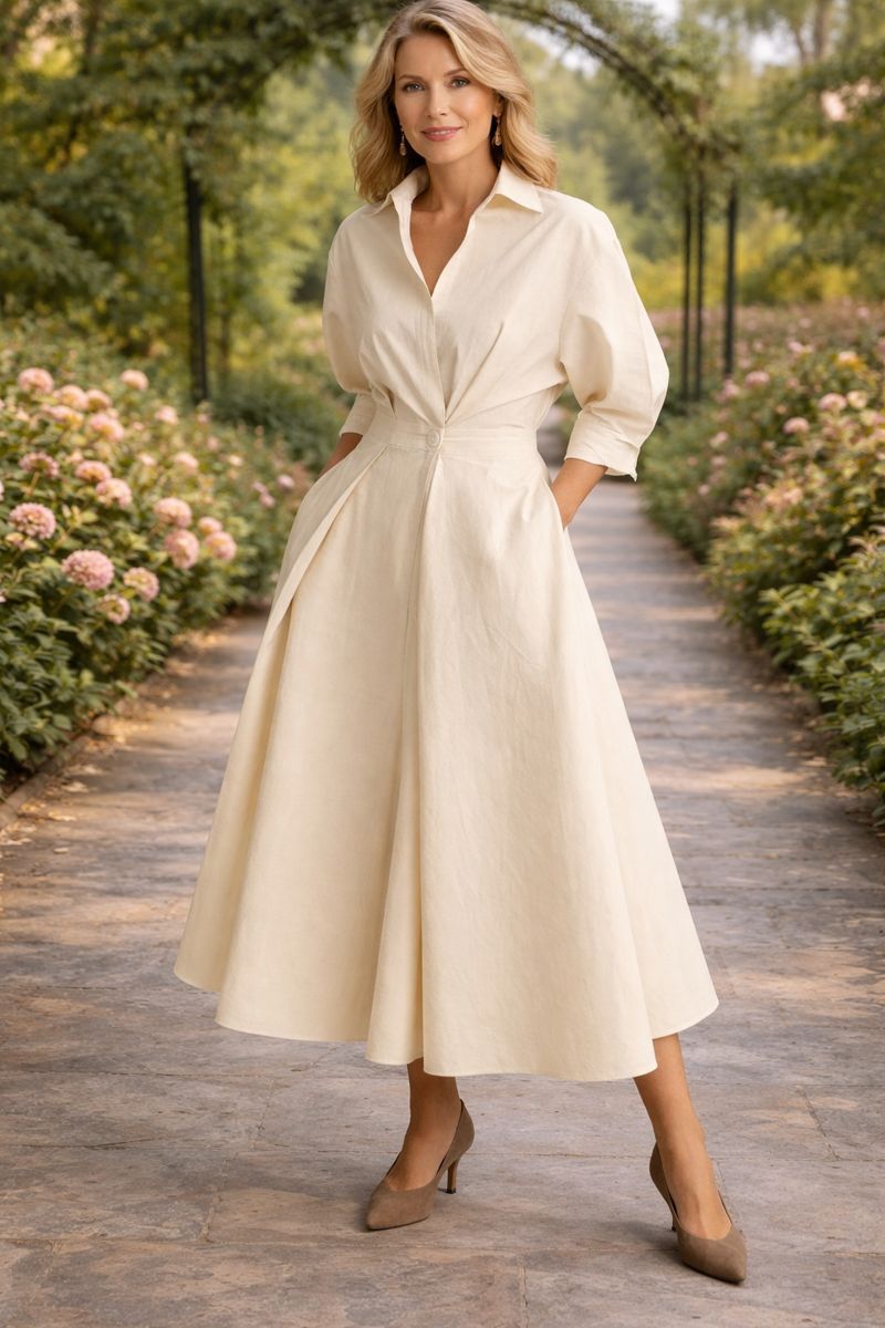 Monroe | Robe Maxi Fluide à Devant Enveloppé