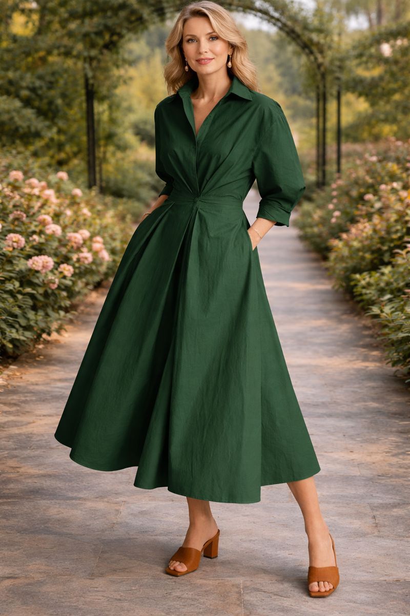 Monroe | Robe Maxi Fluide à Devant Enveloppé