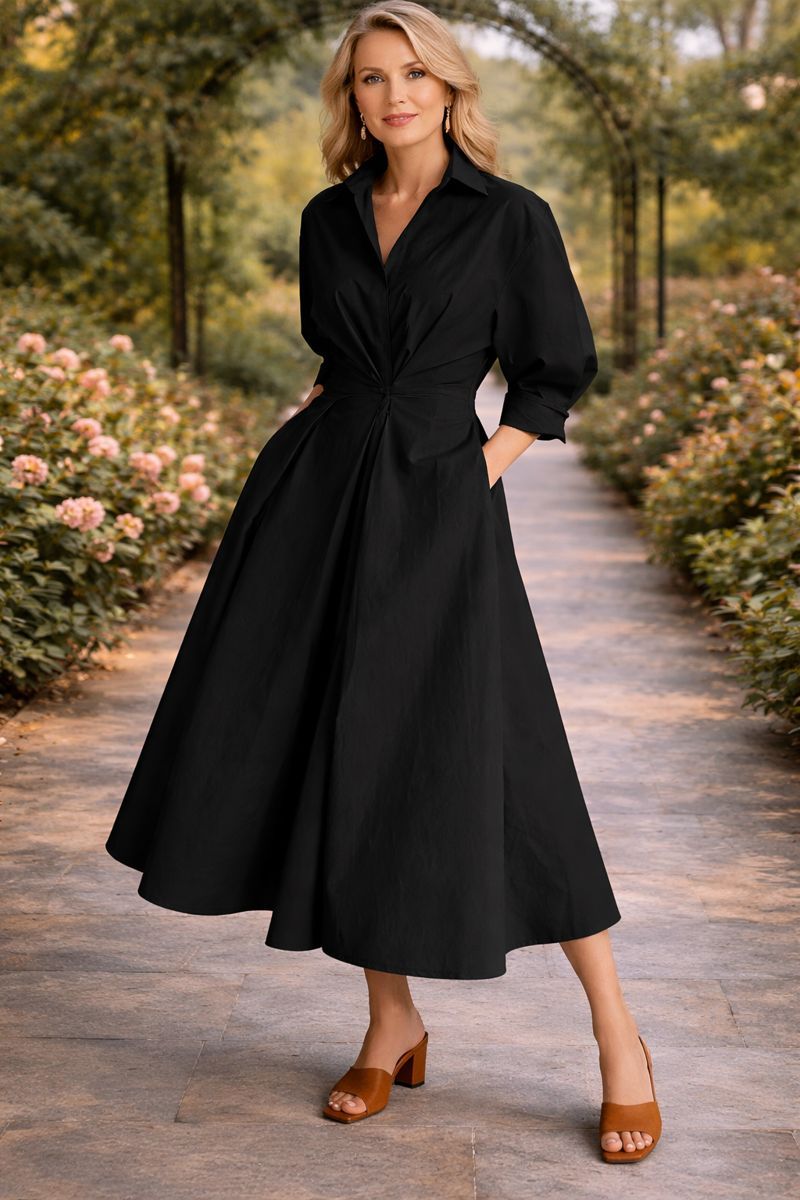 Monroe | Robe Maxi Fluide à Devant Enveloppé