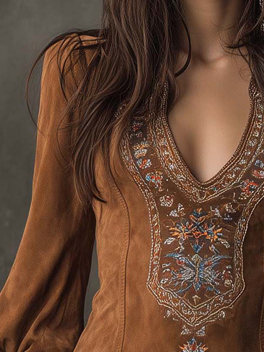Robe Courte avec Effet Suède