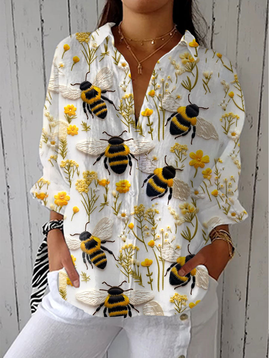 Blouse Katelyn™ avec Imprimé Abeille Dorée
