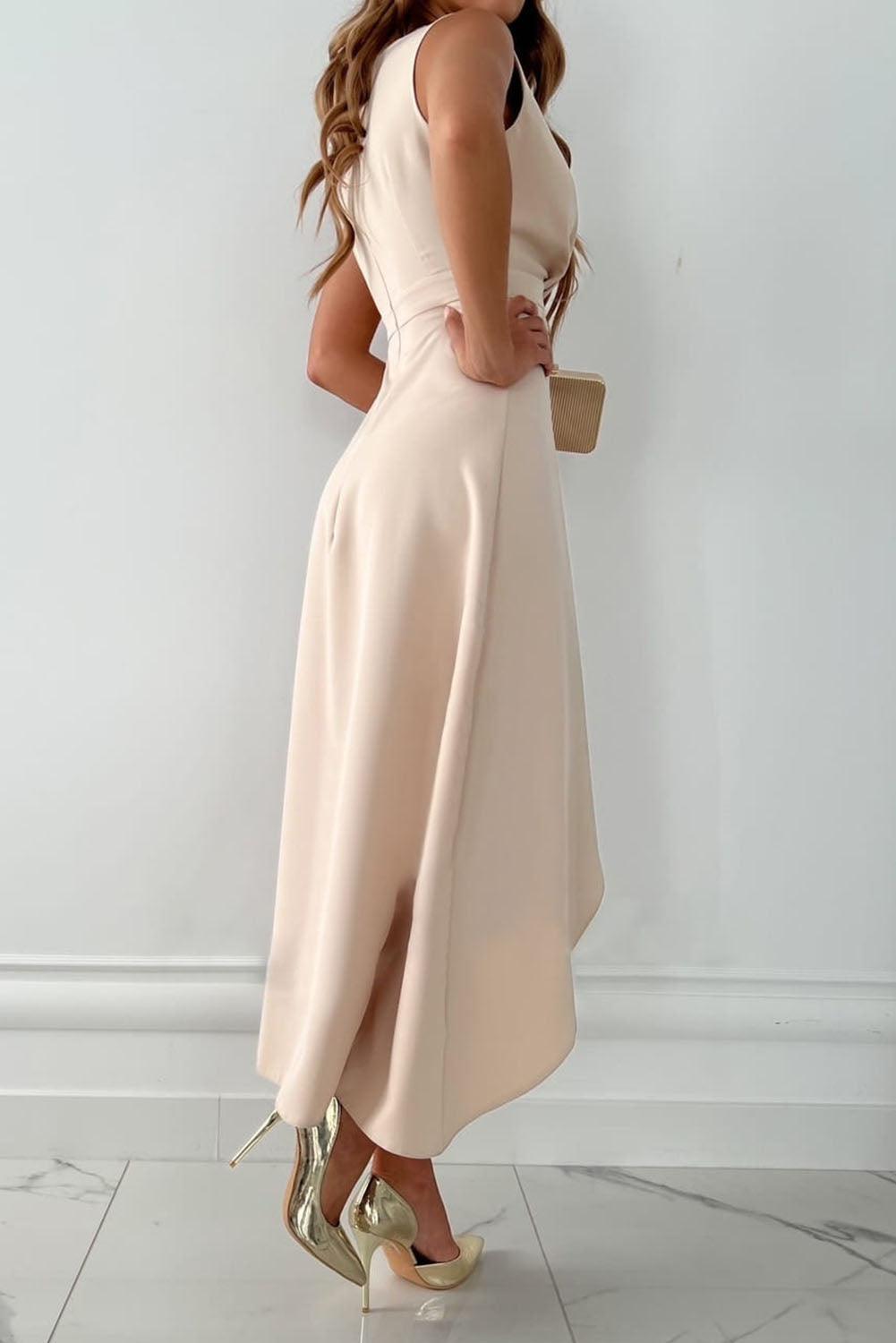Charlotte™ | Robe Midi Croisée avec Décolleté en V