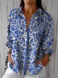 Blouse Analeia™ Jardin Bleu