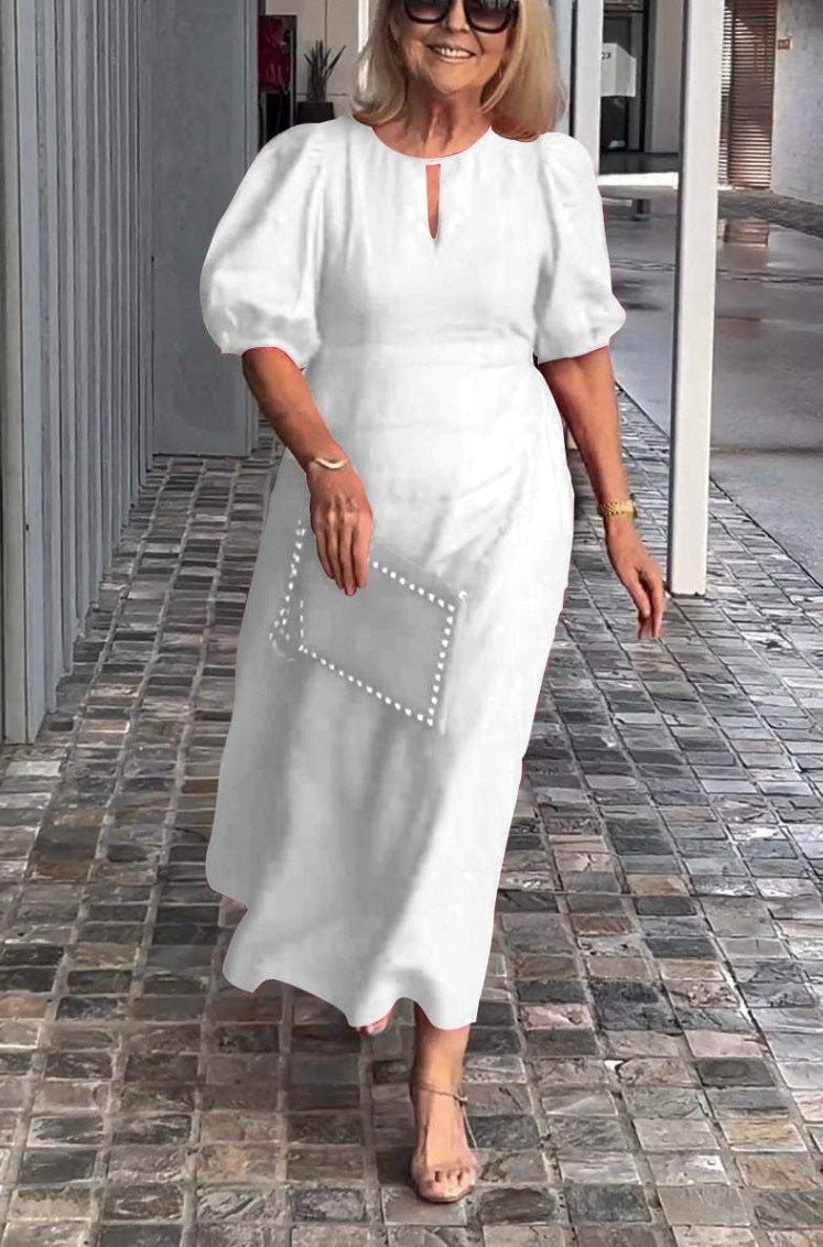 Juliana - Robe Élégante à Manches Bouffantes