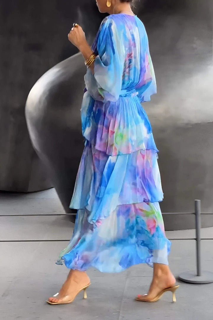 Alina | Robe V-Cou Éblouissante