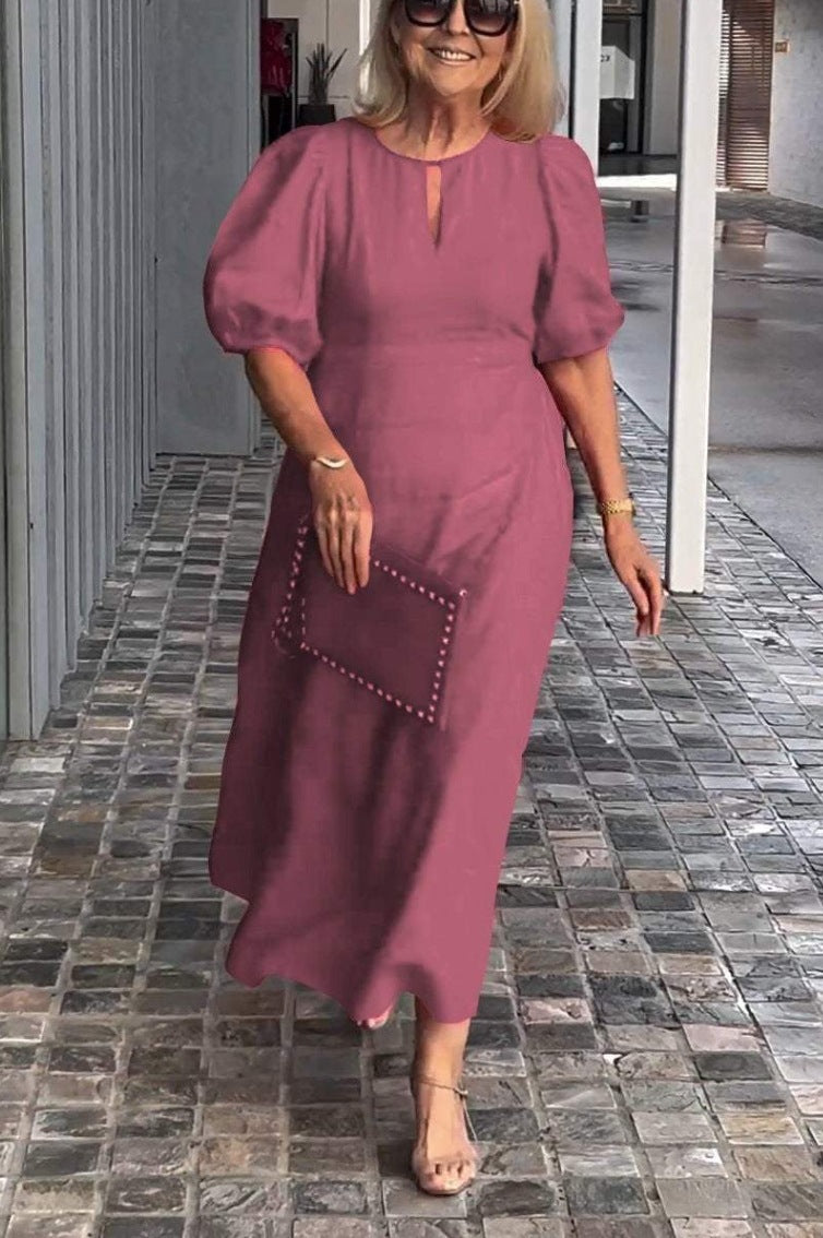 Juliana - Robe Élégante à Manches Bouffantes