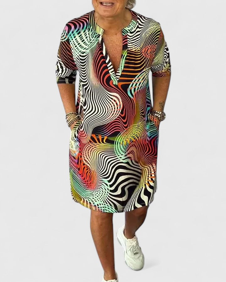 Helinae | Robe V-neck sophistiquée