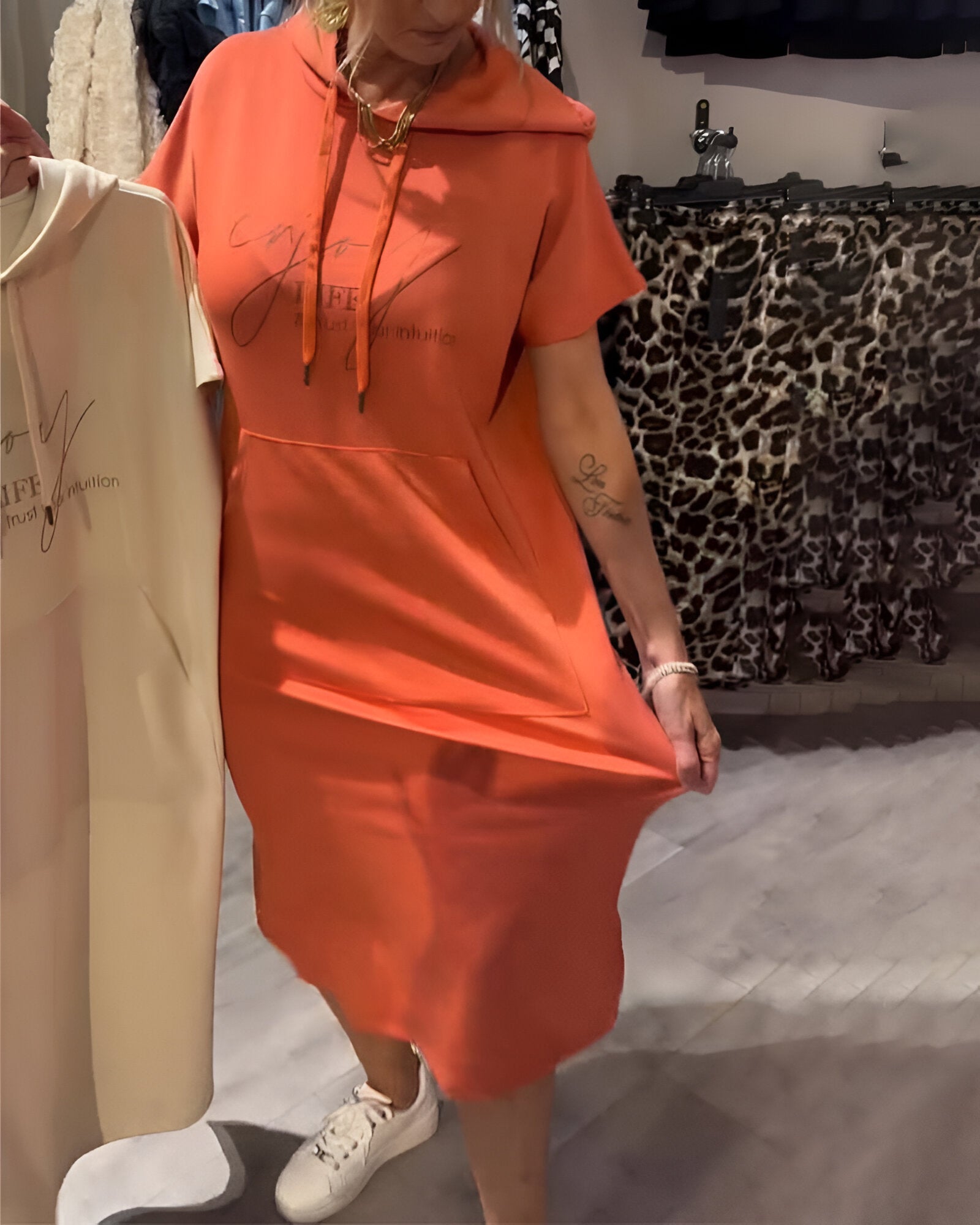 Bridget - Robe Sweat à Capuche Décontractée