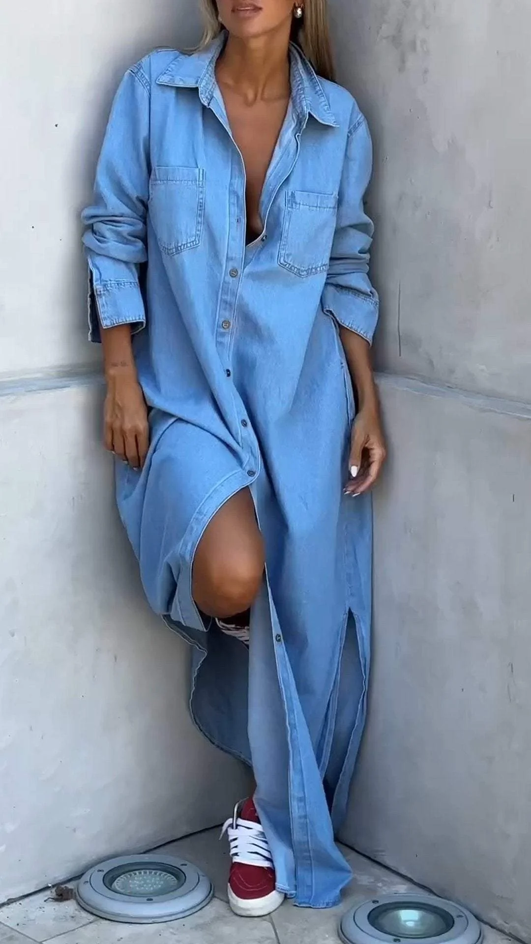 Delana - Robe Décontractée Boutonnée