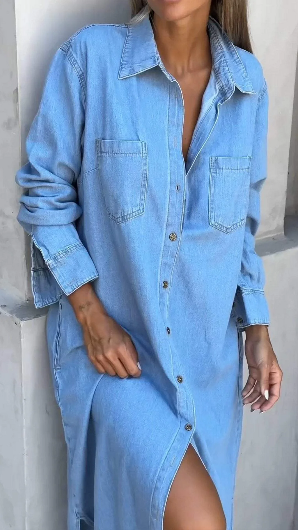 Delana - Robe Décontractée Boutonnée