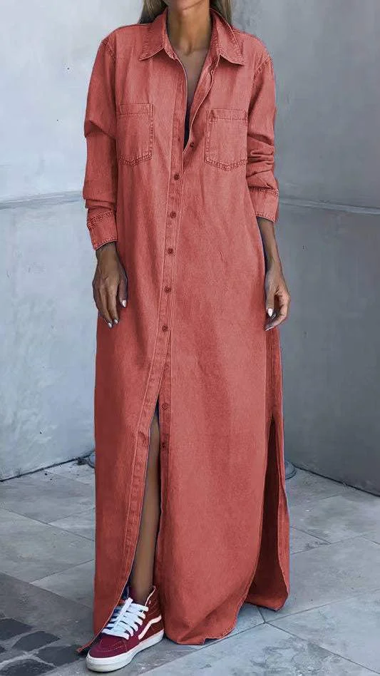 Delana - Robe Décontractée Boutonnée