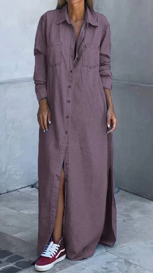 Delana - Robe Décontractée Boutonnée