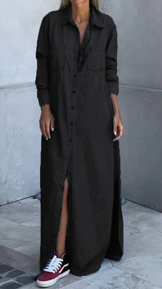 Delana - Robe Décontractée Boutonnée