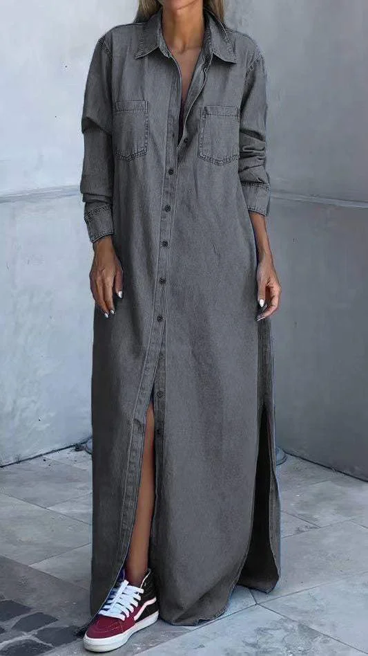 Delana - Robe Décontractée Boutonnée