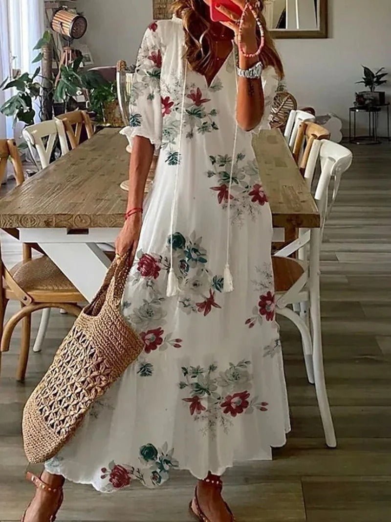 Lana - Robe Maxi Boho Flatteuse