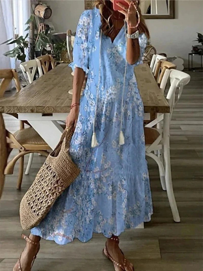 Lana - Robe Maxi Boho Flatteuse
