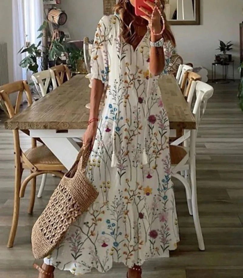 Lana - Robe Maxi Boho Flatteuse