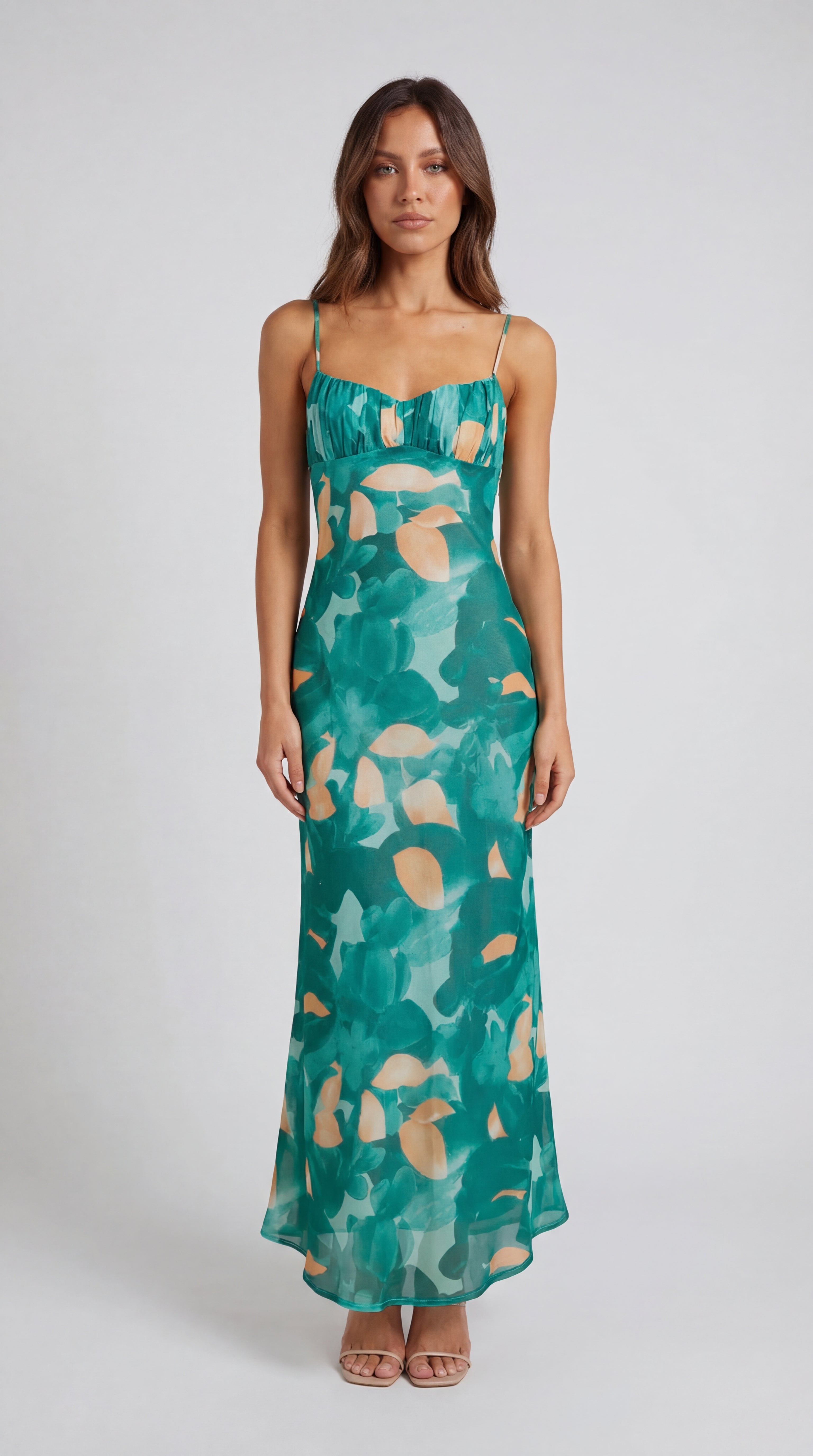 Robe Midi Margie - Imprimé Vert