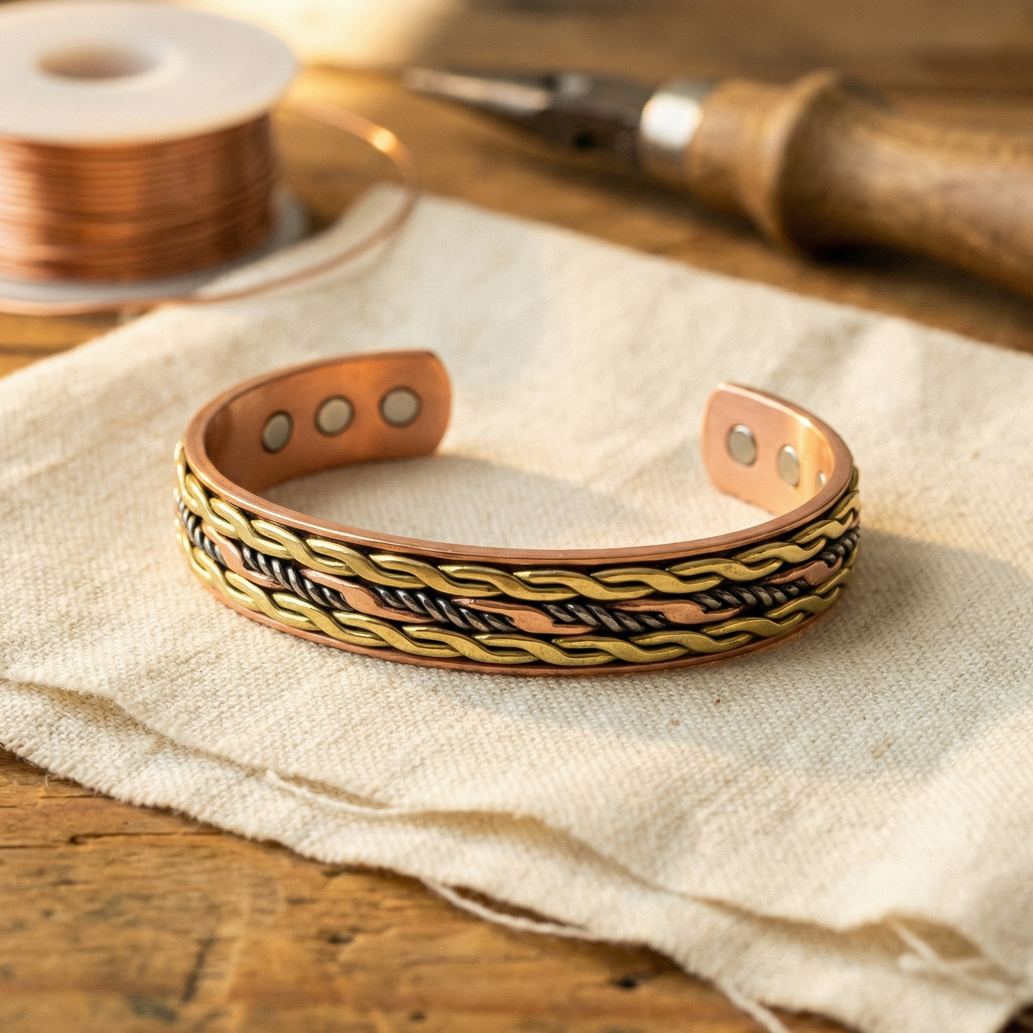 Pulseira de Cobre Antônia Weave