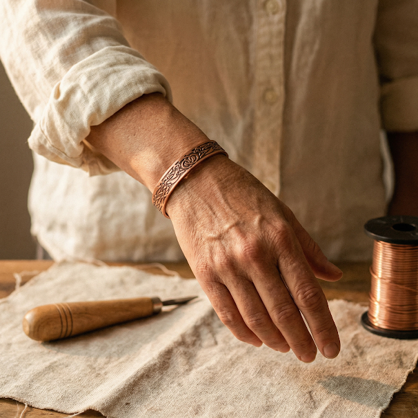 Pulseira de Cobre Musgo da Antônia