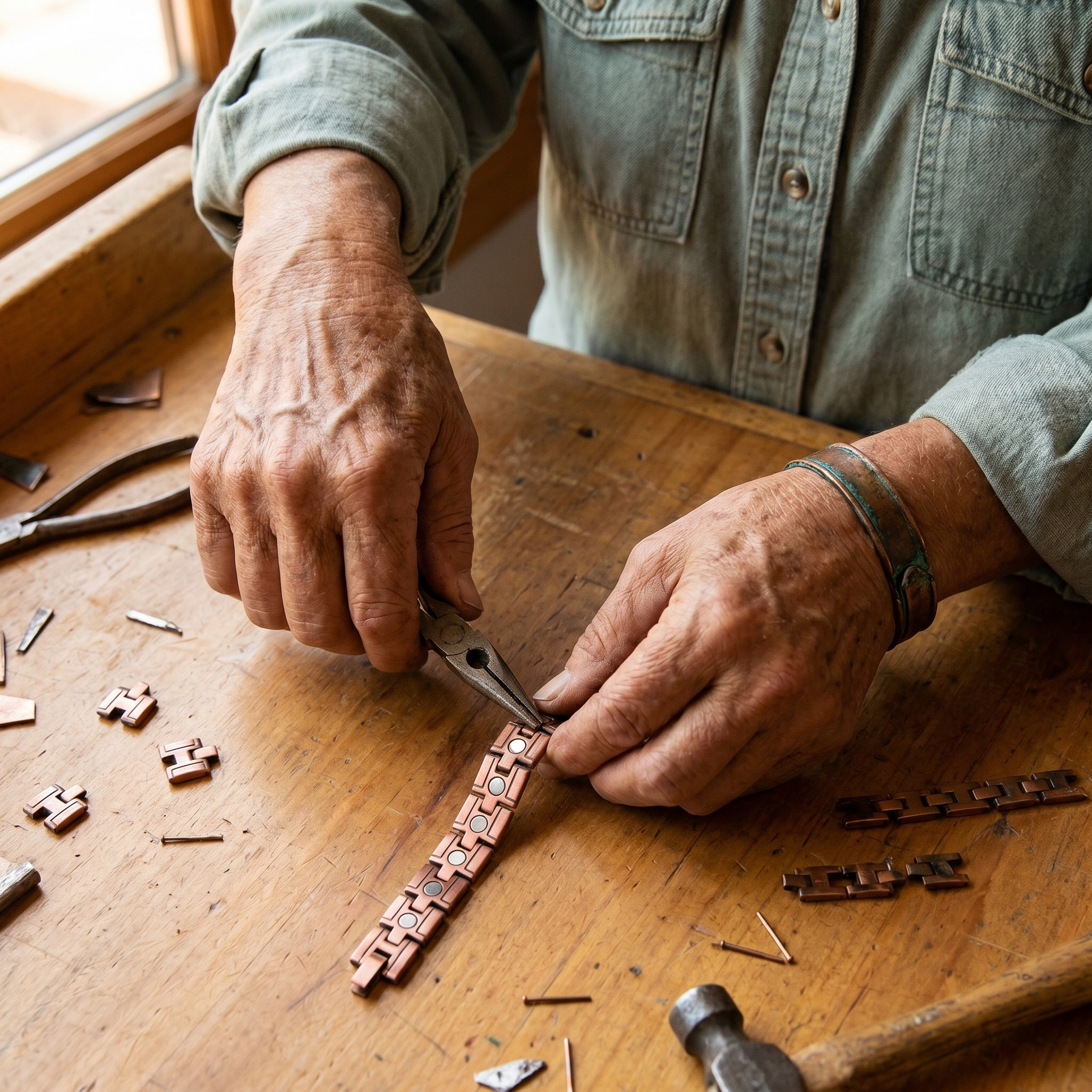 Pulseira de Cobre Masculina de Antônia Gorse