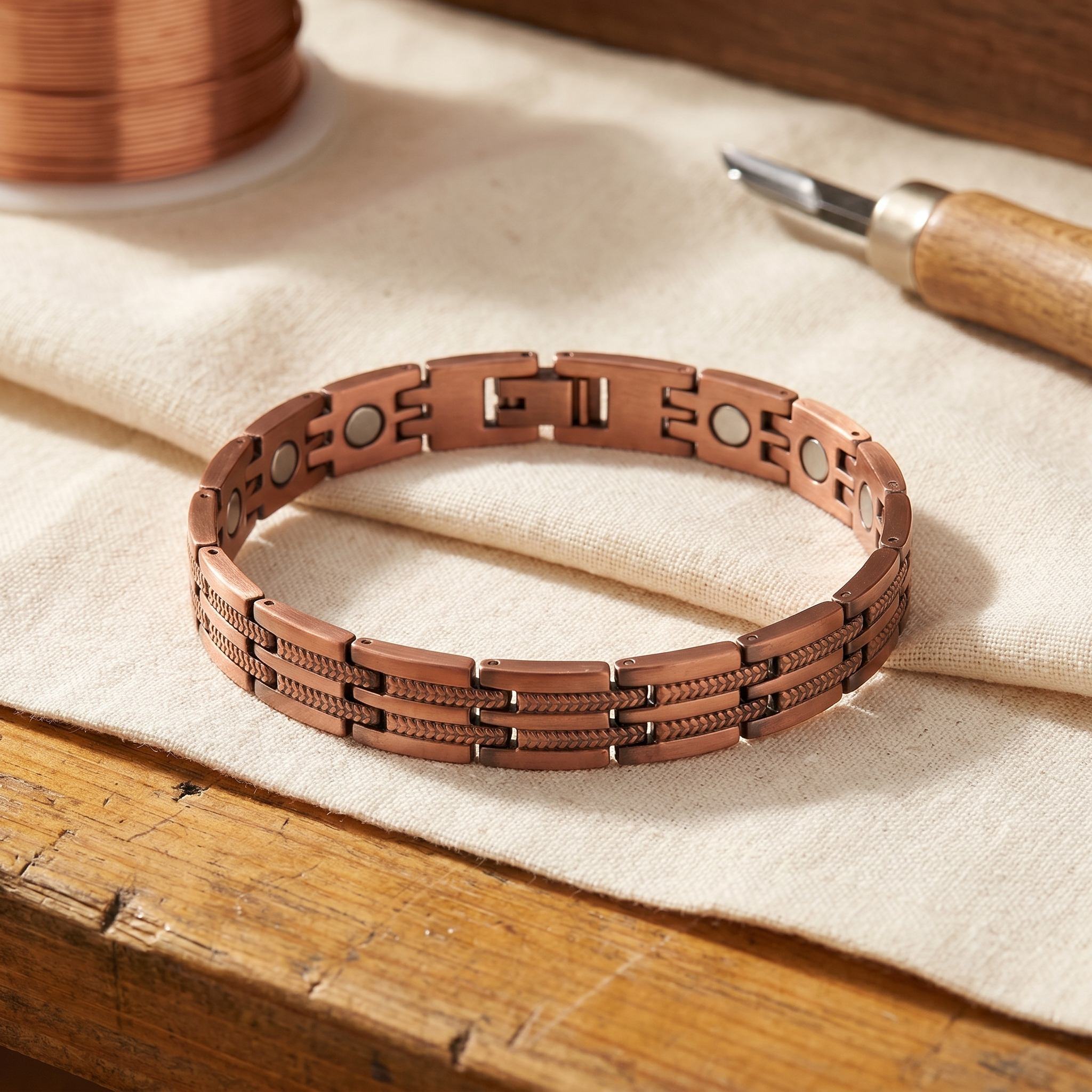 Pulseira de Cobre Masculina Antônia Pike