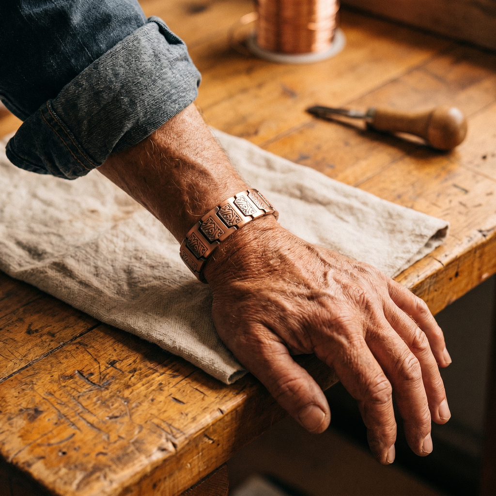 Pulseira de Cobre Masculina de Antônia Glen
