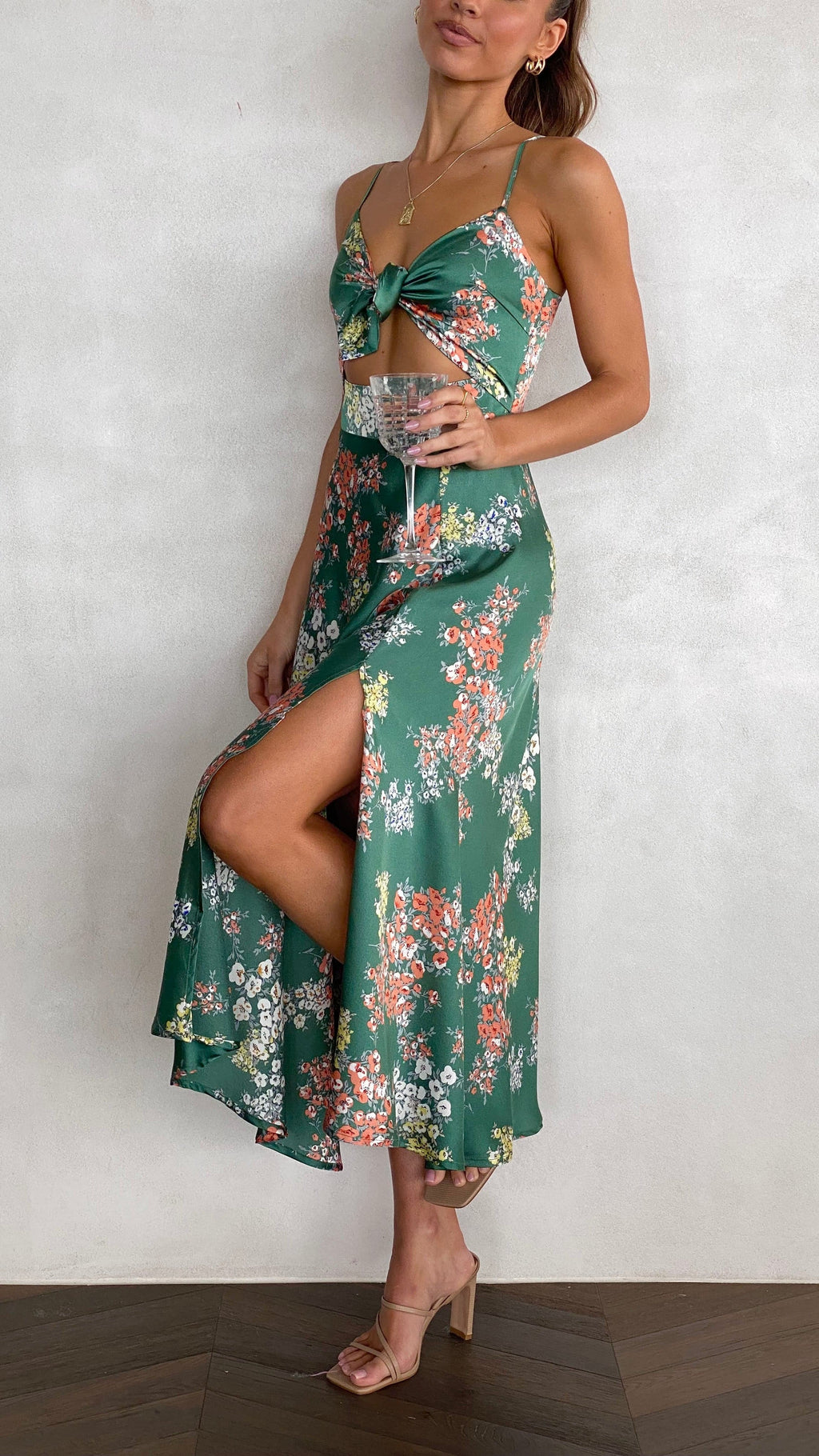 Robe Midi Dreamers - Fleur Verte