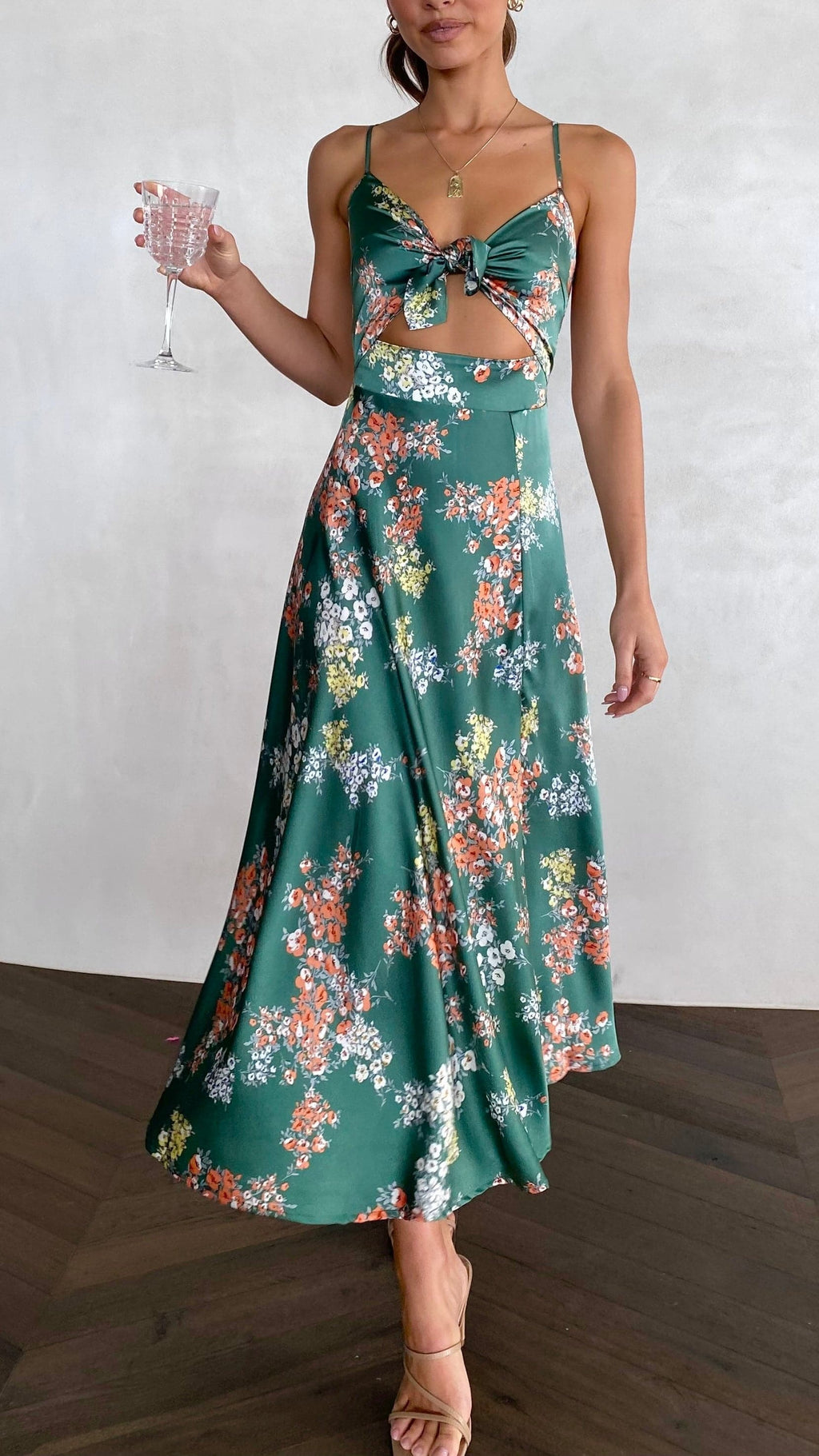 Robe Midi Dreamers - Fleur Verte