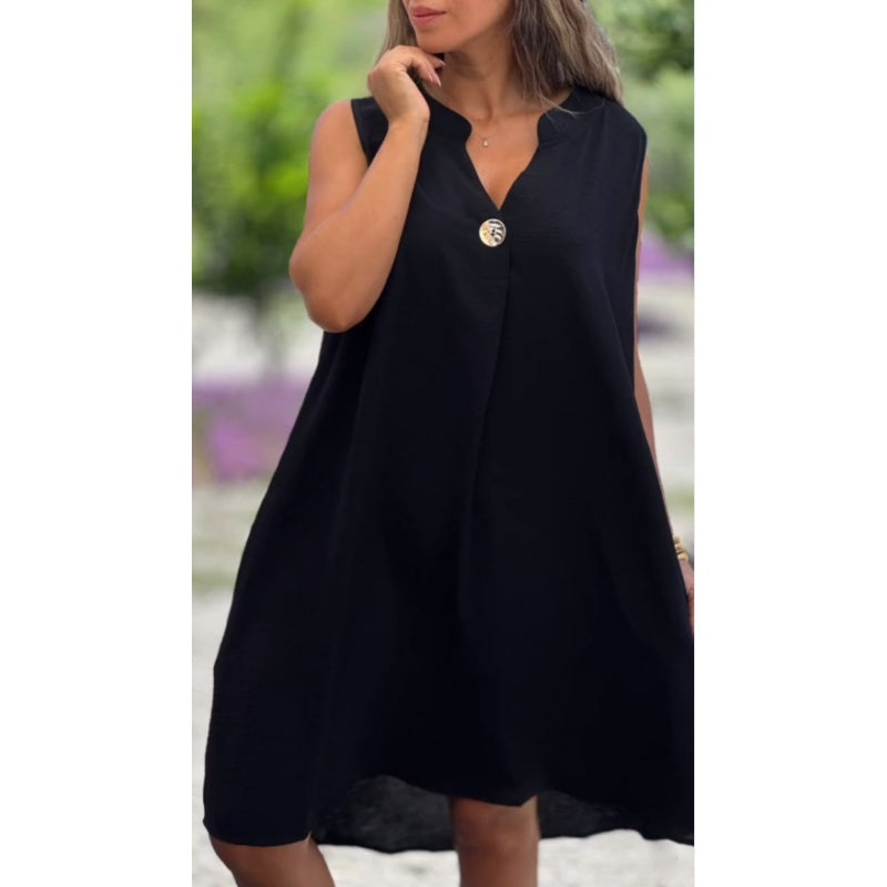 Elsie - Robe sans manches à décolleté en V