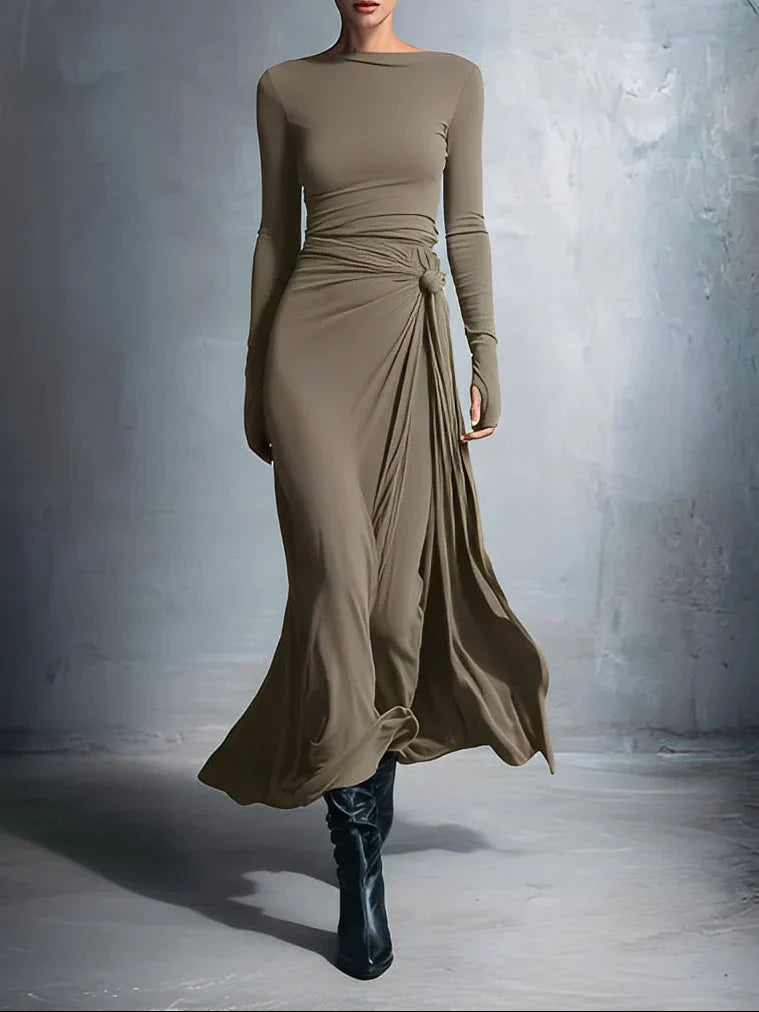 Naiara ❘ Robe maxi avec nœud latéral